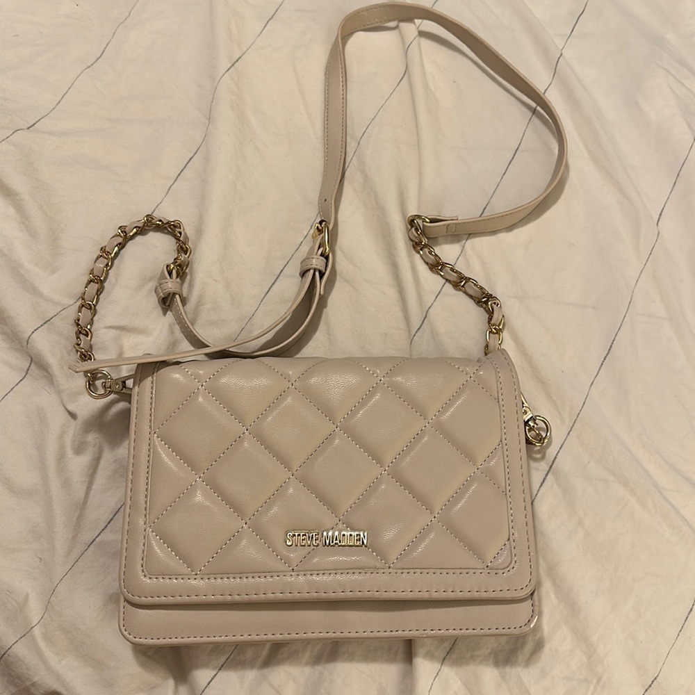 Steve Madden cream/tan purse crossbody bag